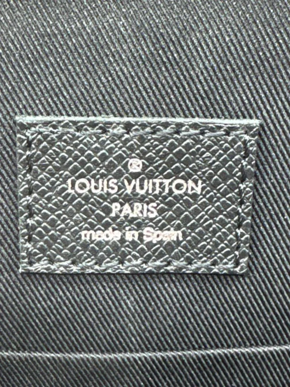 Louis Vuitton Outdoor Slingbag Monogram Taigarama Leather Crossbody Bag Black